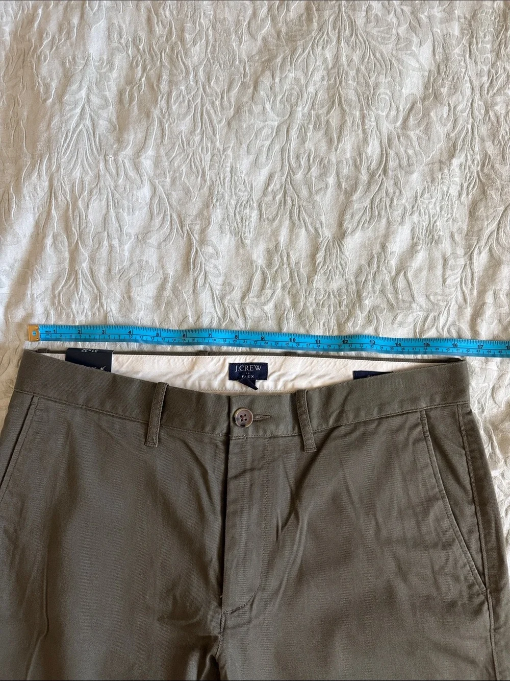 J. Crew Olive Slim Straight Chinos